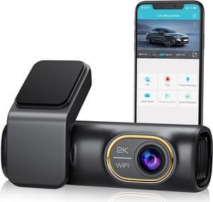 Dash Cam 2K Built-in WiFi Car Camera, Dash Camera for Cars with Free 32G SD Card, Front Dashcam, Dash Camera Night Vision, Loop Recording, G-Sensor, 24 Hours Parking Monitor, APP, 150°Wide Angle