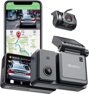 4K Dual Dash Cam Front and Rear, Wi-Fi GPS, Dash Camera for Cars with 3 Inches IPS Touch Screen, Car Camera Driving Recorder with Night Vision, Parking Mode