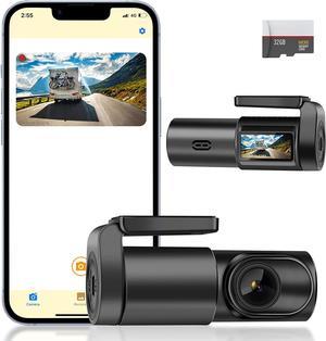 HUPEJOS 360° Dash Cam, 4 Channel Camera 2K Front +1080P*3 Left Right Rear,  5GHz WiFi GPS 4K Dash Camera for Cars, Voice Control, Front  4K+1080P*2,128GB Card, Night Vision, 24Hrs Parking Mode(V80-4CH) 