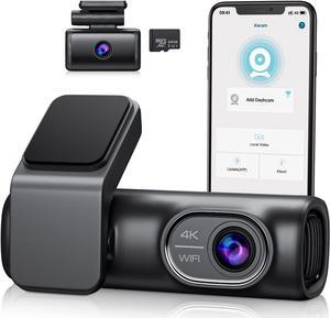 4K Dual Dash Cam Built-in 5.8G WiFi&GPS, 170° Car Camera with Night Vision, 64GB Memory Card Included Car Dashboard Camera Recorder with&Parking Mode, G-Sensor, Loop Recording, Voice Guidance