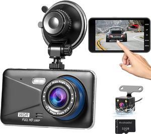 Dash Cam Front and Rear,Dual Car Camera with 32G SD Card 4''IPS Touch Screen,1080P Dashboard Camera for Cars & Trucks,Waterproof Rear Camera,WDR G-Sensor/Night Vision/Parking Monitor.