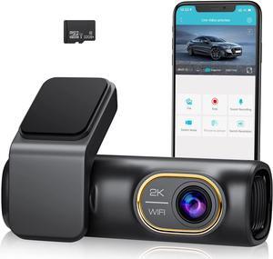 2K Front Dash Cam Built-in WiFi, 150° Car Camera with Night Vision, 32GB Memory Card Included, Car Dashboard Camera Recorder with&Parking Mode, G-Sensor, Loop Recording, Voice Guidance
