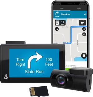 Smart Dash Cam + Rear Cam (SC 200D)  QHD+ 1600P Resolution, Built-in Wi-Fi & GPS, Voice Commands, Live Police Alerts, Incident Reports, Emergency Mayday, Drive Smarter App, 16GB SD Card Incl.