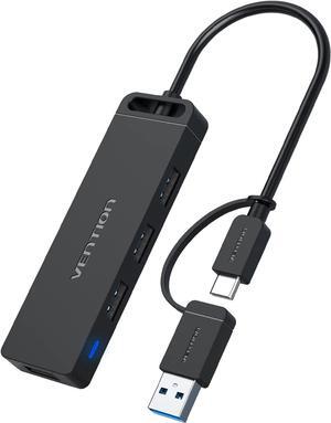 USB Hub - USB C to USB 3.0 Hub with 4 Ports and 0.5ft Extended Cable Ultra Slim USB Splitter for MacBook Mac Pro Surface Pro PS4 XPS PC Flash Drive