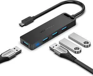 USB C HUB, USB C to USB Adapter with 4 USB 3.0 Ports, Thunderbolt 3 to Multiport USB 3.0 Hub Adapter for MacBook Pro/Air iPad Pro Pixelbook Samsung Galaxy S20 S10 Dell XPS 0.5FT