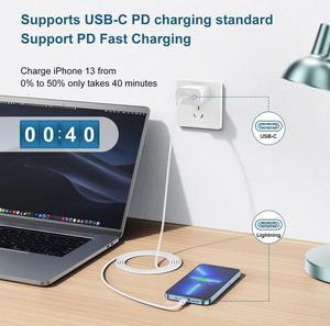 (4Pack) iPhone 14 13 12 Charger Fast Charging with Cable, [4x3ft] USB C to Lightning Cable with Apple Fast USB C Wall Charger Compatible with iPhone 14Pro/13 Pro/12/12 Pro Max/11 Pro Max/XS Max/XS