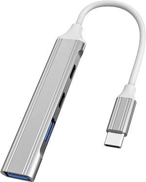 Fourmor USB C/Type-c Hub,USB C Hub 4-Port Type C Adapter for Laptop USB 3.0, USB 2.0 Multiple USB C to USB Splitter USB C Docking Station Compatible with MacBook Mac S5 PC Flash Drive Mobile HDD
