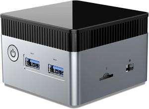 Mini PC Celeron N4020(up to 2.8GHz), Windows 10 DDR4 4GB/64GB eMMC Mini PC  Fanless UHD 4k@60Hz, Mini Computer Support HDMI&VGA, USB3.0, 2.4/5.8G  Wi-Fi, DIY NGFF 2242 SSD 