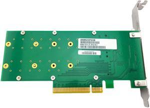 UNICACA ANM22PE08 NVMe Controller PCIe to M.2 Dualport SSD Adapter with headsink