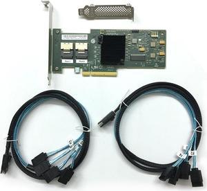 LSI SAS 9210-8i 8-port 6Gb/s PCIe x8 HBA RAID + SAS SFF-8087 to 4x SATA Cable