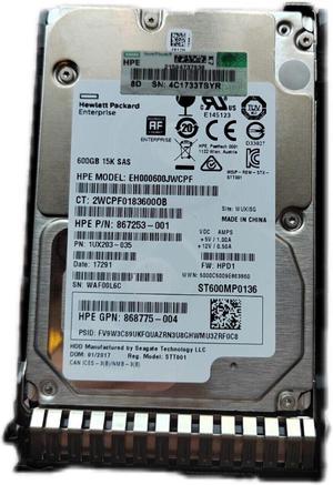 NEW 870763-B21 870797-001 HPE 600GB SAS 12G 15K SFF 2.5" ENT HDD Hard Drive