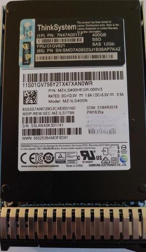 7N47A00117 01GV821 - ThinkSystem 2.5" PM1635a 400GB Mainstream SAS 12Gb HS SSD