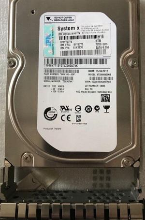 81Y9774 FRU 81Y9775 - IBM 3TB 7.2K 6Gbps NL SATA 3.5" HS HDD Hard Drive