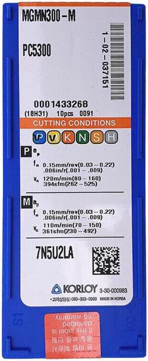 KORLOY MGMN300-M PC5300 Carbide Inserts CNC Kd