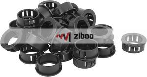 30 Pcs 25mm 1" Mounted Dia Snap in Cable Bushing Grommet Protector Black 22mmKd