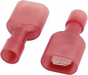 20Pcs 22-16AWG Wire Insulated 6.3mm Male Spade Crimp Terminal Connector Red KD
