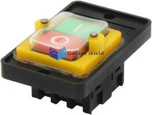 Self Locking Water Resistant I/O ON/OFF DPDT Push Button Switch AC220V/380V 1Kd