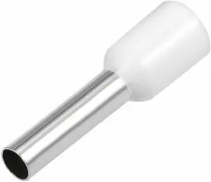 VE4012Insulated Cord Pin End Wire Connector Crimp Terminal AWG12 White 100PcsKD