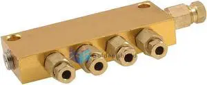 Brass 4 Ways Adjustable Distributor Manifold Block for 4mm 6mm TubeKd Brass 4 Ways Adjustable Distributor Manifold Block for 4mm 6mm TubeKd