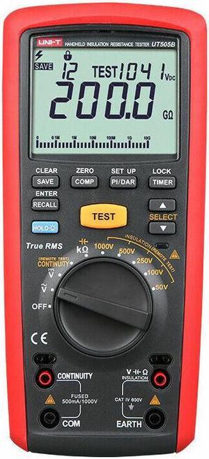 UNI-T UT505B Handheld Digital Insulation Resistance Tester AC/DC Voltage Meas