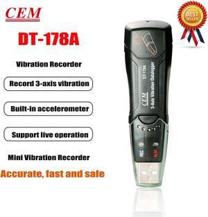 CEM DT-178A 3-Axis Shock Vibration Acceleration Data Logger 8M Memory FFT KD