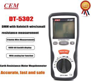 CEM DT-5302 Digital Multimeter with Kelvin(4-wire)Small Resistance MeasurementK