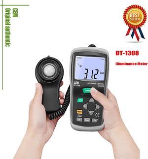 CEM DT-1308 Digital LCD Light Meter Foot-candle Lux Meter Tester 400K KD