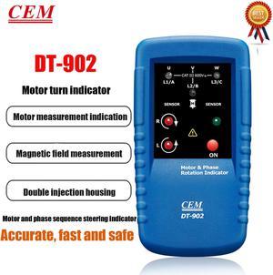 CEM DT-902 Motor and Three 3 Phase Rotation Indicator Tester 1~400V AC KD