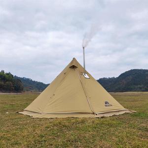 MCETO Outdoor Camping Tent 4-Season Pyramid Teepee Tent For Hiking Fishing V3J8