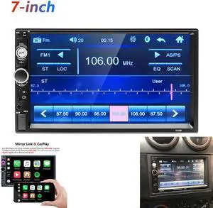 2Din Car Radio 7" HD Touch Screen Audio Stereo Video MP5 For Carplay Mirror Link