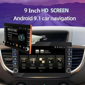 1Din Car Adjustable Radio 9" GPS Android GPS Nav Multimedia Player Button Knob