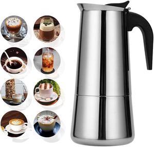 12 Cups Stovetop Coffee Maker Stainless Steel Mocha Espresso Coffee Maker O7M7