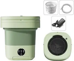 2in1 Portable Mini Washing Machine 8L Foldable Spin Dryer With Drain Basket A6F6 2in1 Portable Mini Washing Machine 8L Foldable Spin Dryer With Drain Basket A6F6