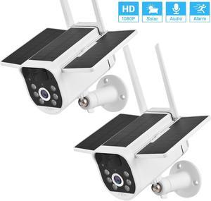 2packs Solar Powered Wireless Security Camera for Home Surveillance System Z8L1