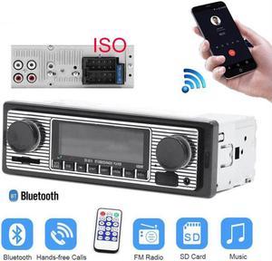 Car FM Radio Stereo Player USB Charger 1DIN 4-Channel Wireless Bluetooth In-Dash