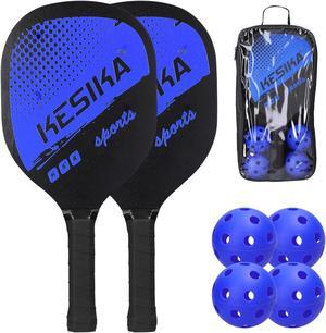 7PCS Pickleball Paddle Set 2 Rackets & 4 Pickleball Balls With Carrying Bag