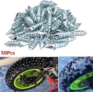 50Pc Screw Metal Tire Studs Motorcycle ATV Wheel Trim Nail Snow Spike Anti Slip