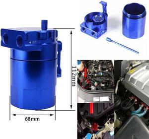 Car Oil Catch Tank Can Reservoir 300ml Aluminum Baffled Blue Oil Catch Tank Kit