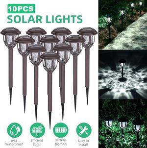 10X Solar Lawn Lamp Landscape Outdoor Garden Yard Pathway Patio Fence Light I5O0