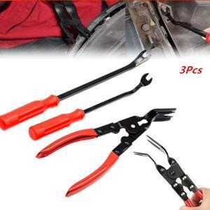 3x Car Plier Fastener Remover Door Trim Clip Essential Combo Repair Crowbar Tool