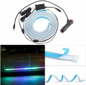 Car RGB LED Side Door Colorful Streamer Running Light Strip Chassis Atmosphere