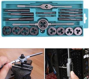 Car 20x Tool Kit Metric Adjustable Taps Dies Wrench Handle Tap Die M3-M12 Screws