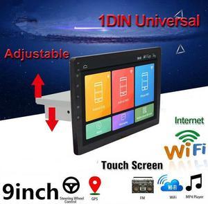 9" Android 1DIN 1+16G Adjustable Car Radio Multimedia GPS Navigation Host Player