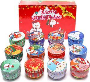 Christmas Scented Candles Gift Natural Soy Wax Candles 12 Essential Oil  G8S6