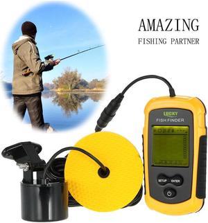 LUCKY 100m LCD Sonar Fish Finder Portable Handheld Alarm Echo Detection G5T6