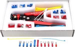 260PCS Crimp Cable Terminals Set Kit Heat Shrink Insulated Wire Electrical T4O0