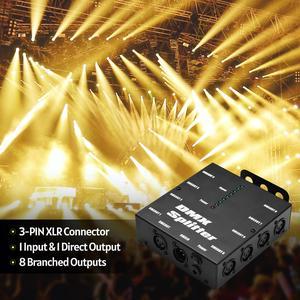 8-Way DMX Splitter Isolated DMX 512 Optical Splitter Distribution Amplifier K9J0