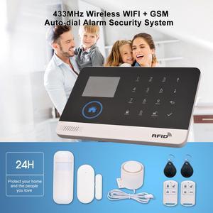 433MHz GSM Wireless WIFI Smart Home Burglar Security Alarm 16 Piece DIY Kit T2K5