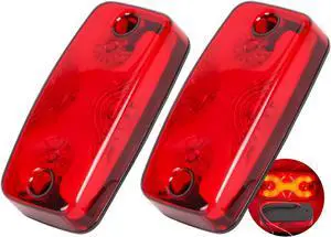 4"x2" LED Marker Light, 16 Red Bright Halo Neon, IP67 Waterproof | For truck trailer RV camper van bus, side marker clearance, PC lens, submersible, heavy duty, universal easy install, DOT SAE 4"x2" LED Marker Light, 16 Red Bright Halo Neon, IP67 Waterproof | For truck trailer RV camper van bus, side marker clearance, PC lens, submersible, heavy duty, universal easy install, DOT SAE