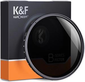 K&F Concept ND Filter Variable ND2-400 ND Neutral Density Fader Adjustable ND2 ND4 ND8 ND16 ND32 to ND400 Lens Filter for Camera Lenses (67MM)